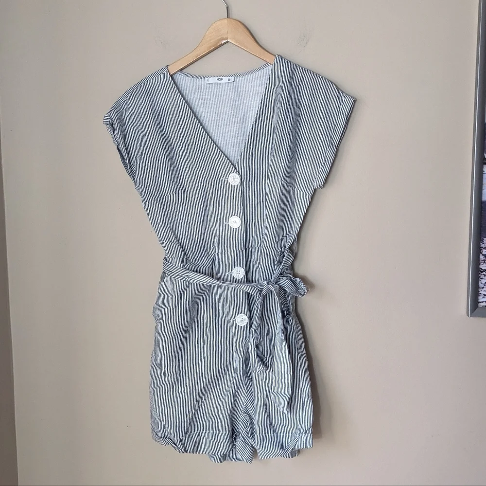 MANGO Linen/viscose blend jumpsuit size 6
